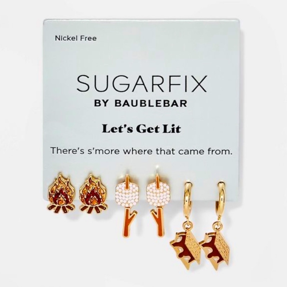 Sugarfix by BaubleBar - s’mores earring set - let’s get lit